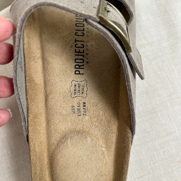 Project Cloud Womens Sz 9 leather adjustable Arizona style cork sole sandals - Picture 4 of 10